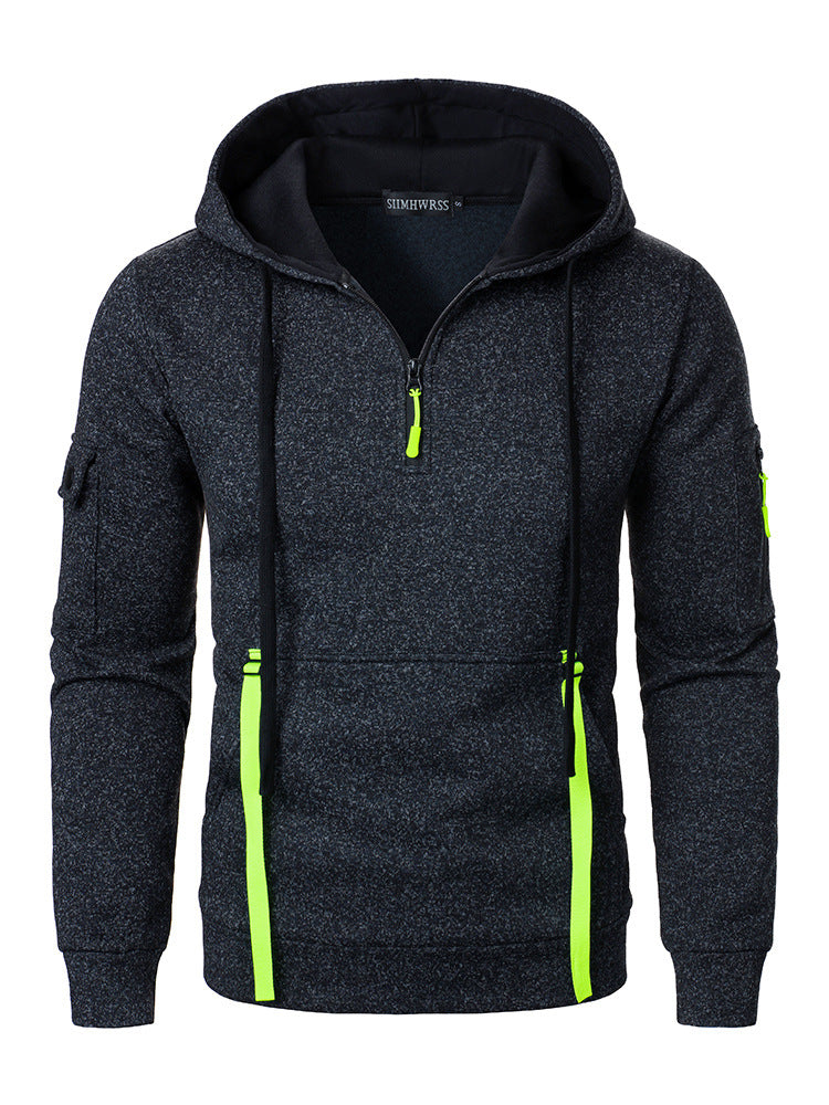 Men's Hoodies Zipper Pocket Sports Casual Hoodies 5