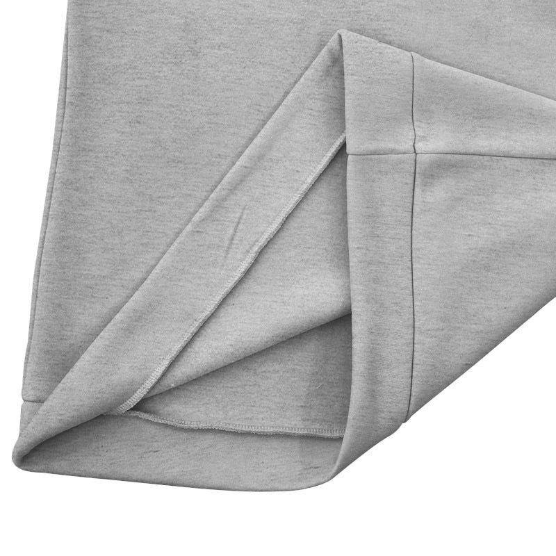 Spring And Winter Men's Casual Solid Color Long-Sleeved Zip Stand Collar T-Shirt Tops For Men 41