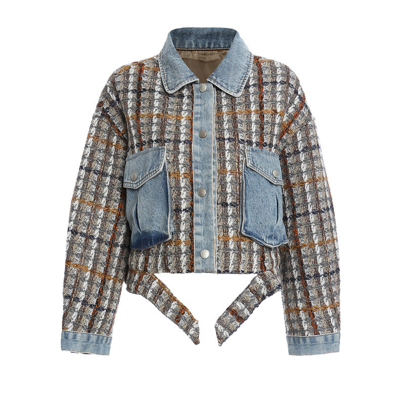 Autumn Retro Denim Patchwork Fashion Jacket 7