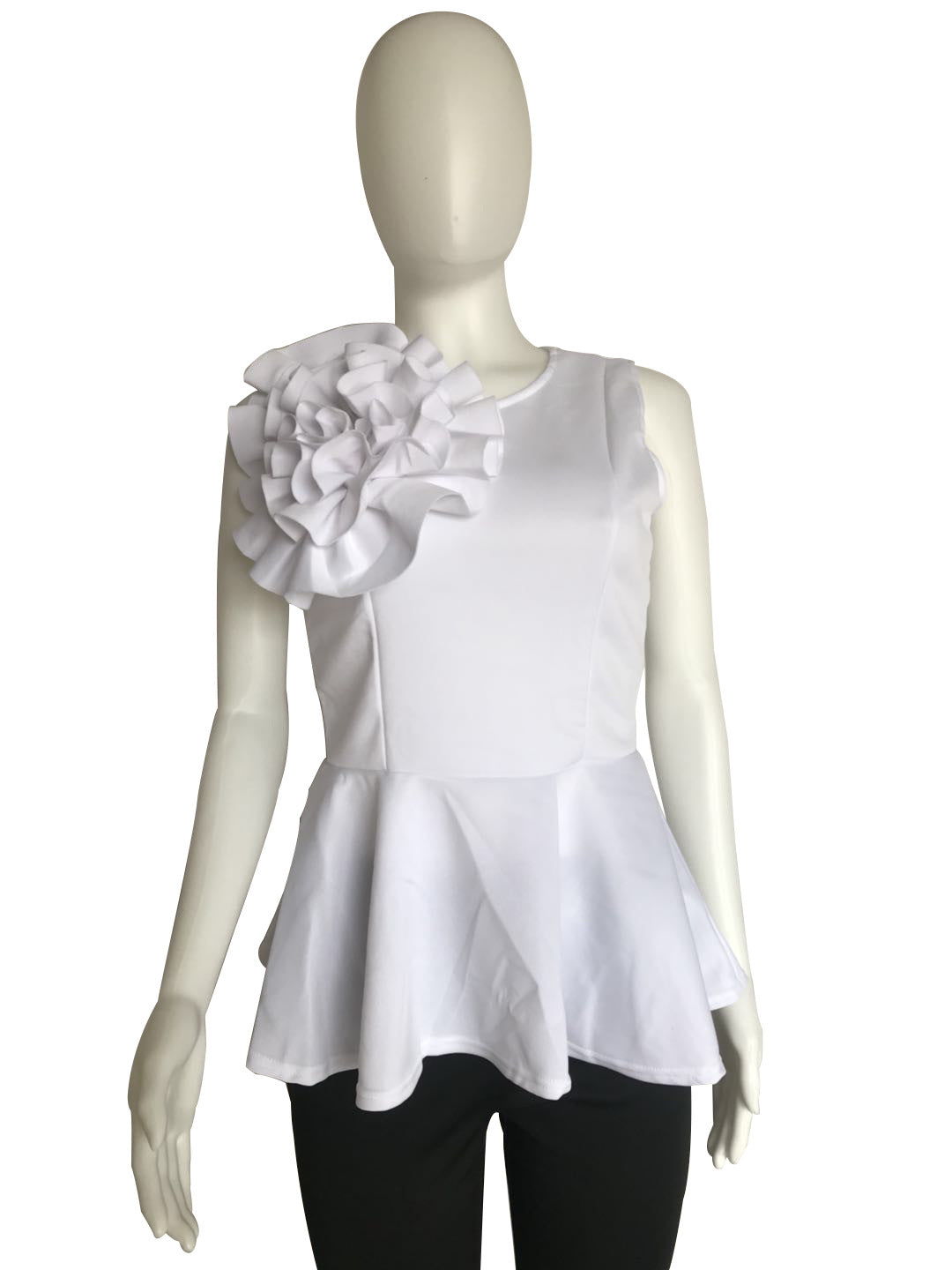 Women's Summer Ruffle Sleeveless Slim Waist Top 16