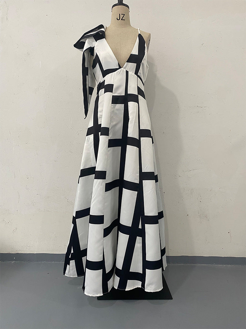 Women Fall Print Sexy Dress 7