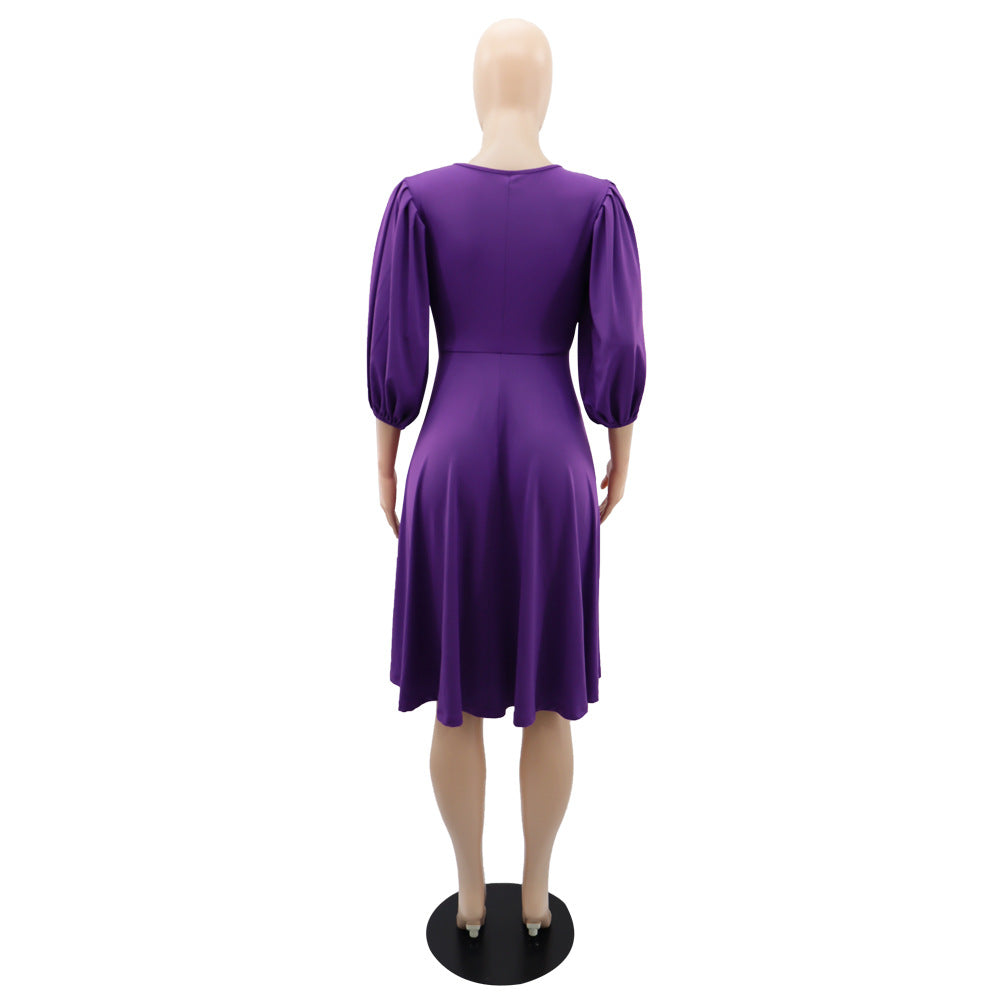 Women v-neck cutout dress 17