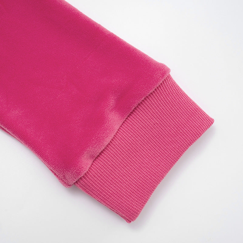 Women Sexy Hooded Long-Sleeved Crop Top and Skirt Two-Piece Casual Set 19