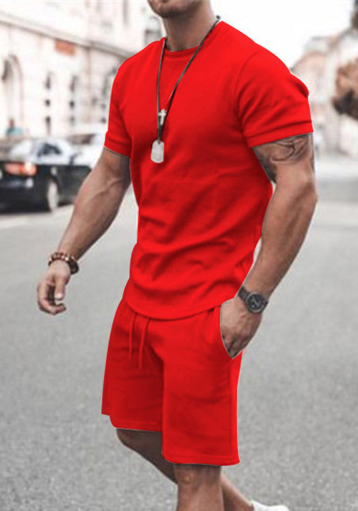 fashion short-sleeved shorts Casual track suit men
