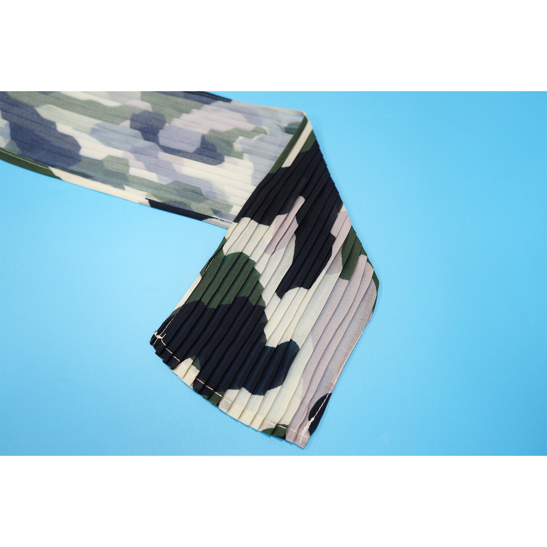 Women's African Plus Size Camouflage Loose Pleated Dress 15