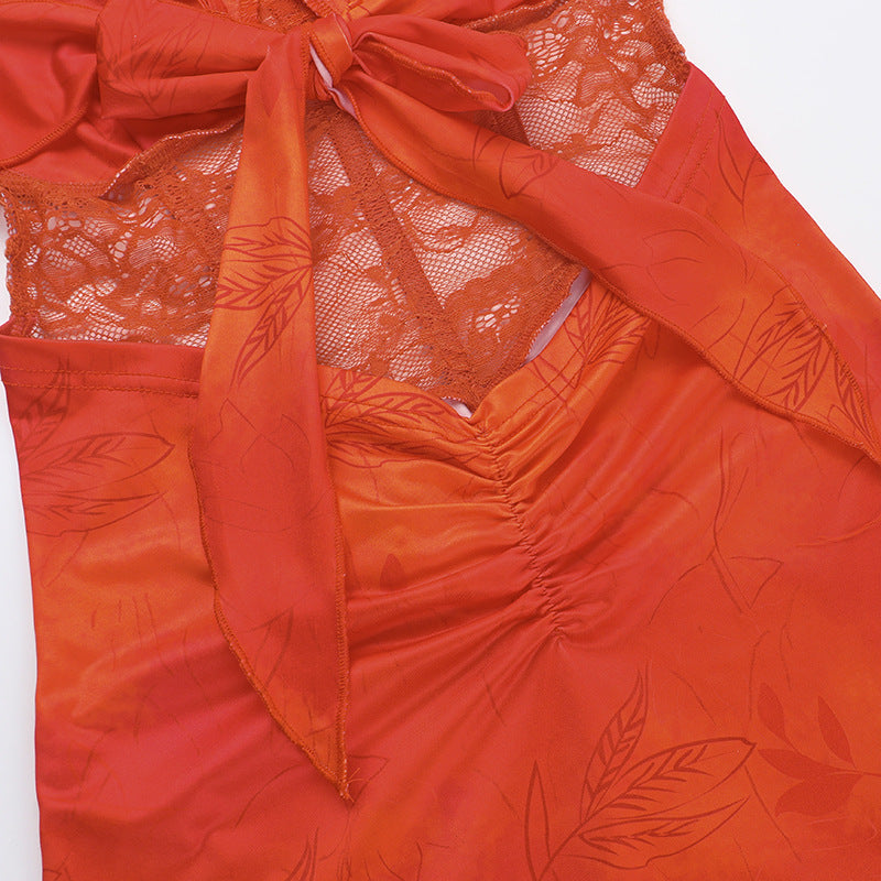 Summer Slit Waist Strap Bodycon Women's Dress 16