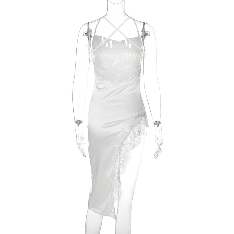 Women Summer Sexy Lace Strap Dress 11