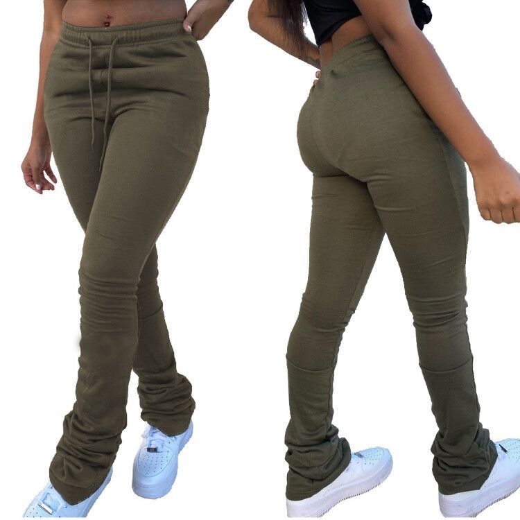 Spring Women's Fashionable Printed Drawstring Pants 13