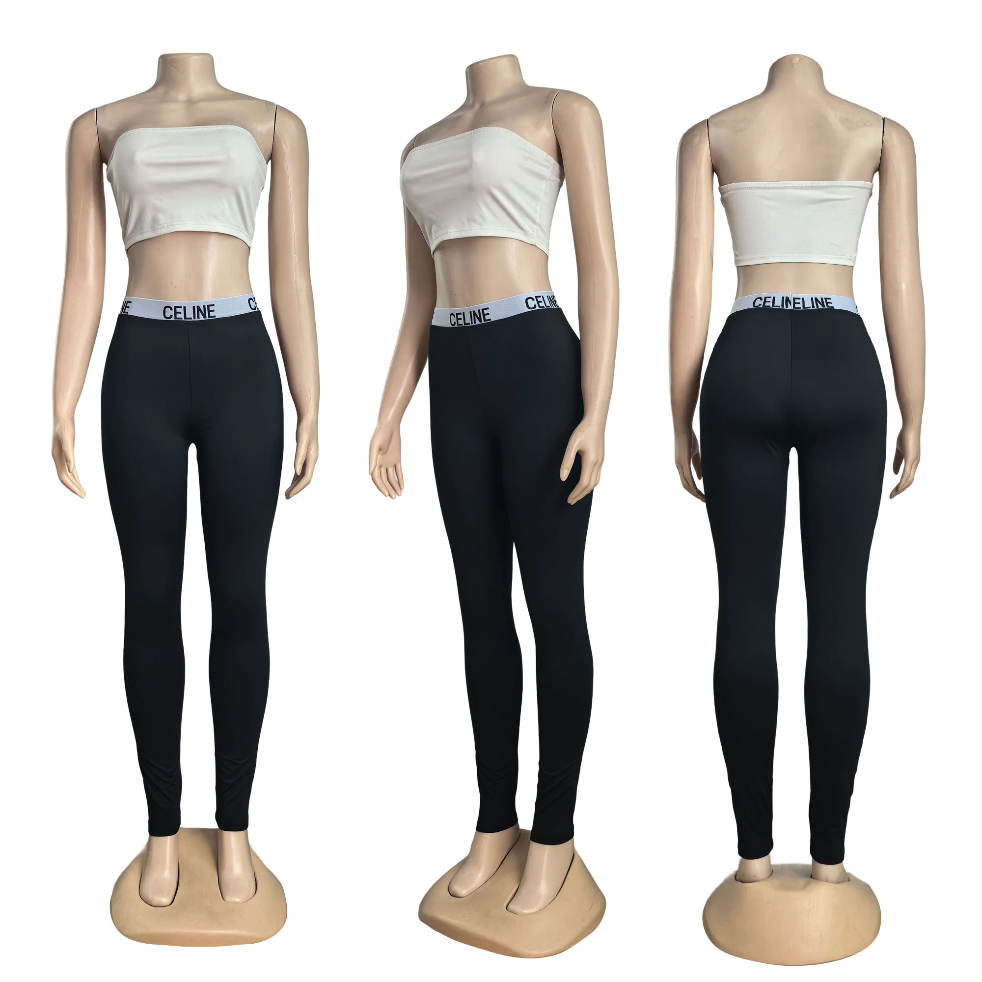 Women Round Neck Top and Pants Two-Piece Set 6