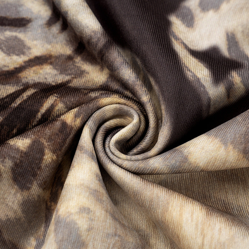 Women Spring/Summer Off Shoulder Print Two Piece Set 22