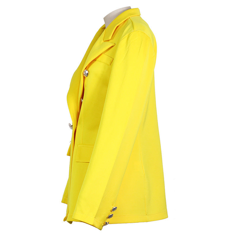 Autumn Chic Casual Solid Color Long Sleeve Blazer Women's Jacket 9