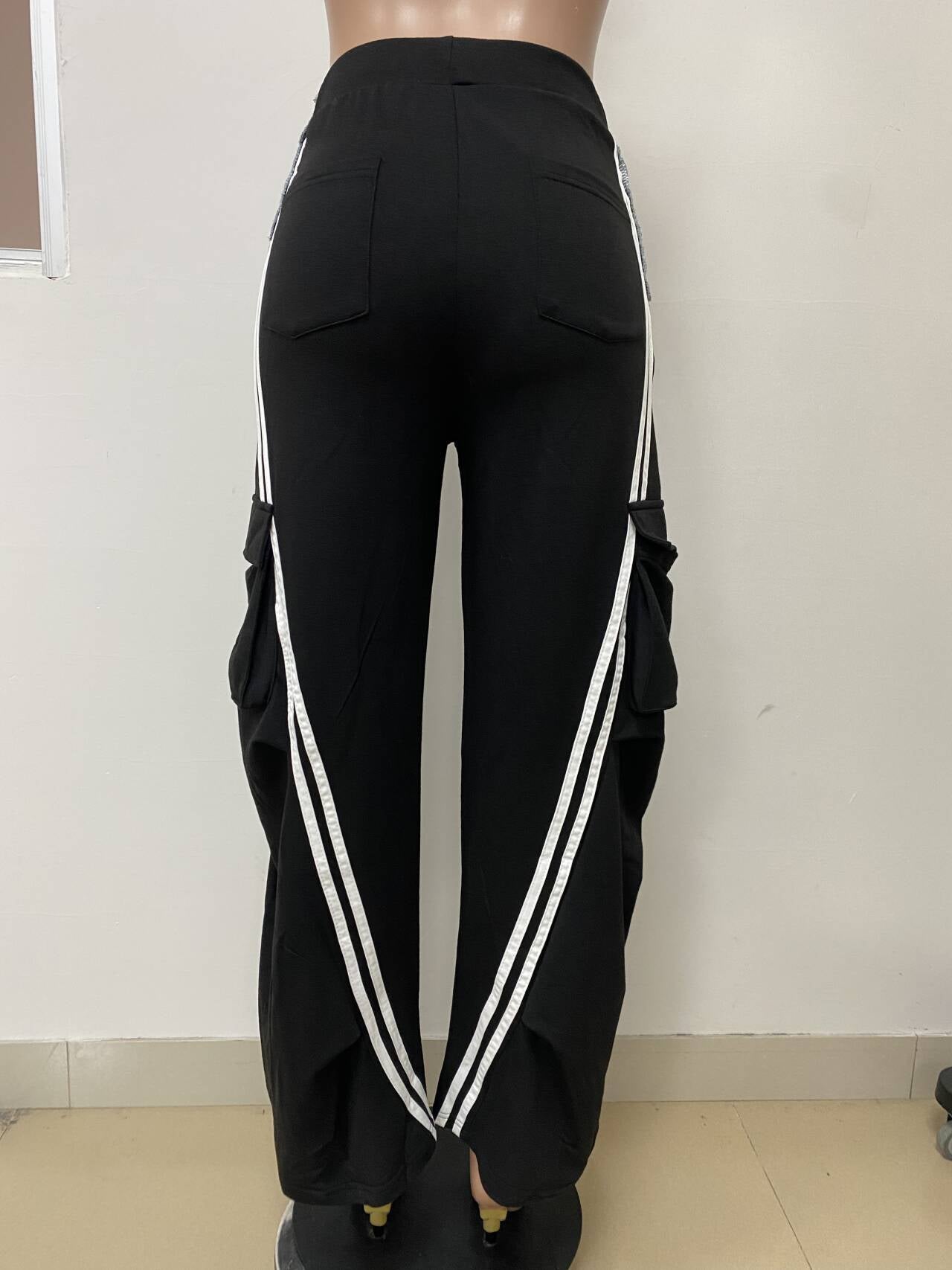 Women's Fashion Denim Patchwork Loose Straight Pants 7