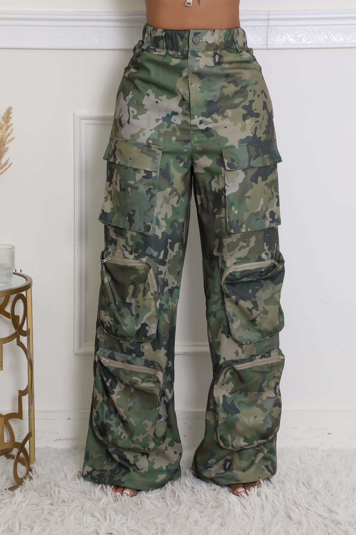 Women Camouflage Print Cargo Pants 6