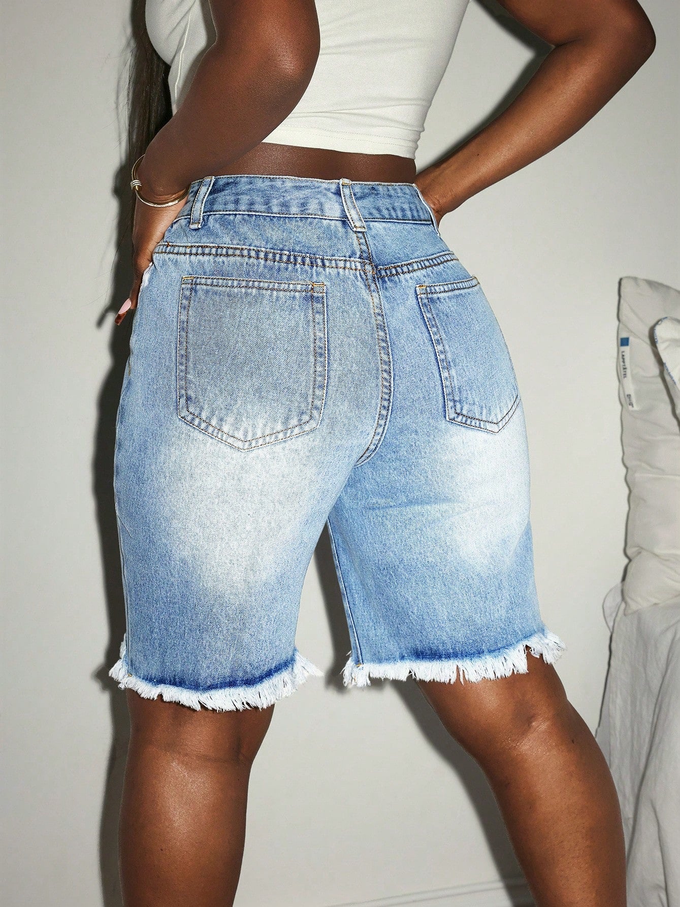 Men's Cuffed Denim Shorts 3