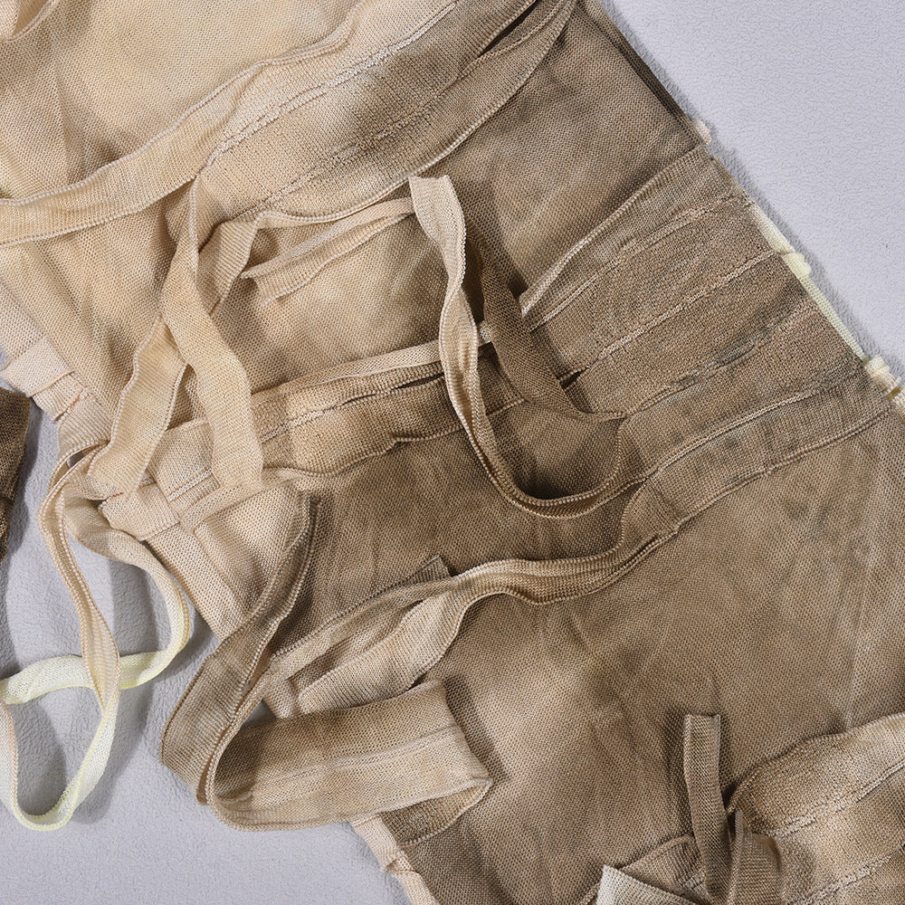 Summer Crop Low Back tie-dye auspicious pants suit for women 18