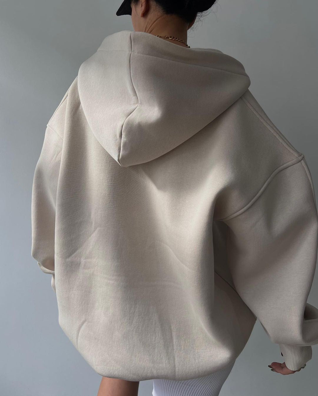 Letter Printed Long-Sleeved V-Neck Hoodies 8