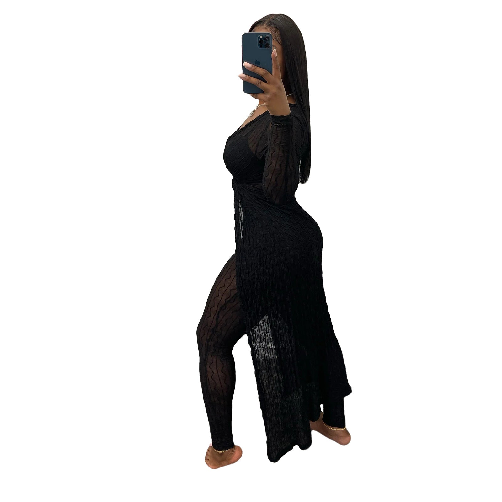 Women's Jacquard Street Fashion Casual Two-Piece Set 4