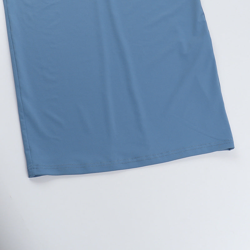 Sexy Strapless Hollow Slit Women's Slim Long Dress 15