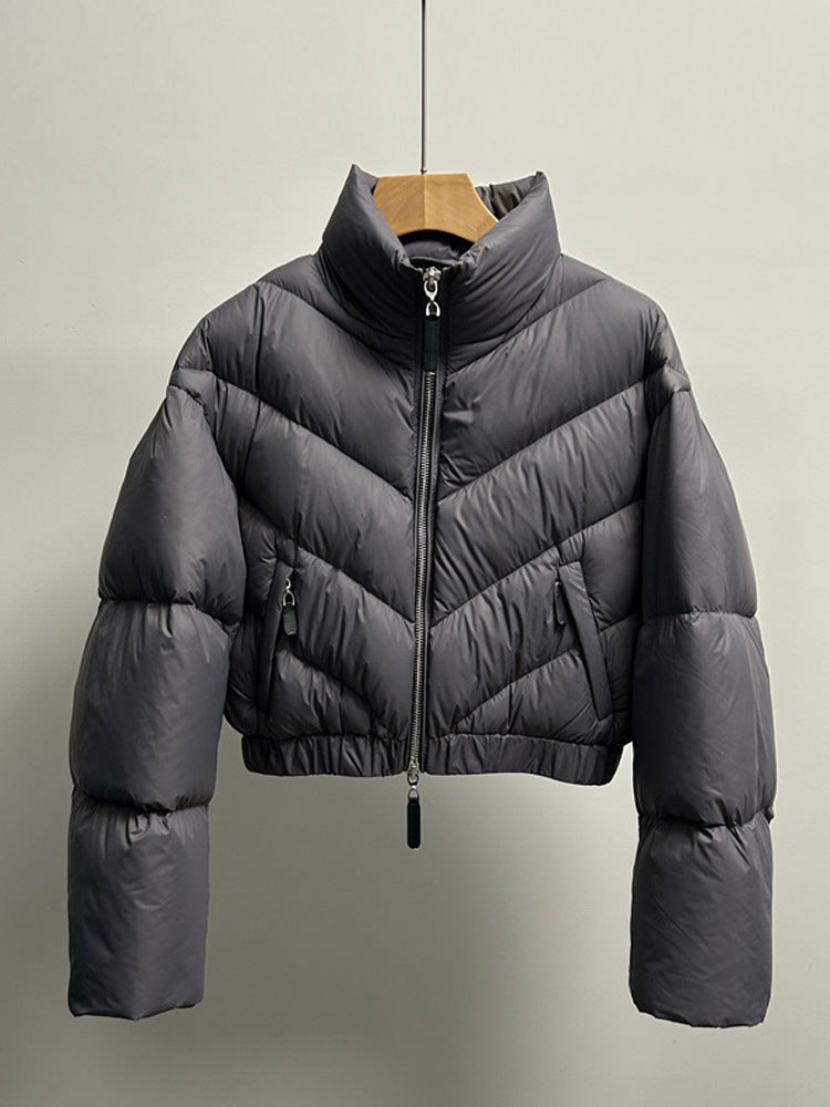 Women's Retro Down Jacket Puff Coat 9