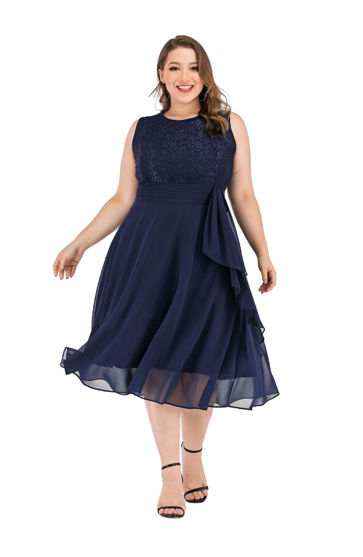 Women chiffon lace dress 66