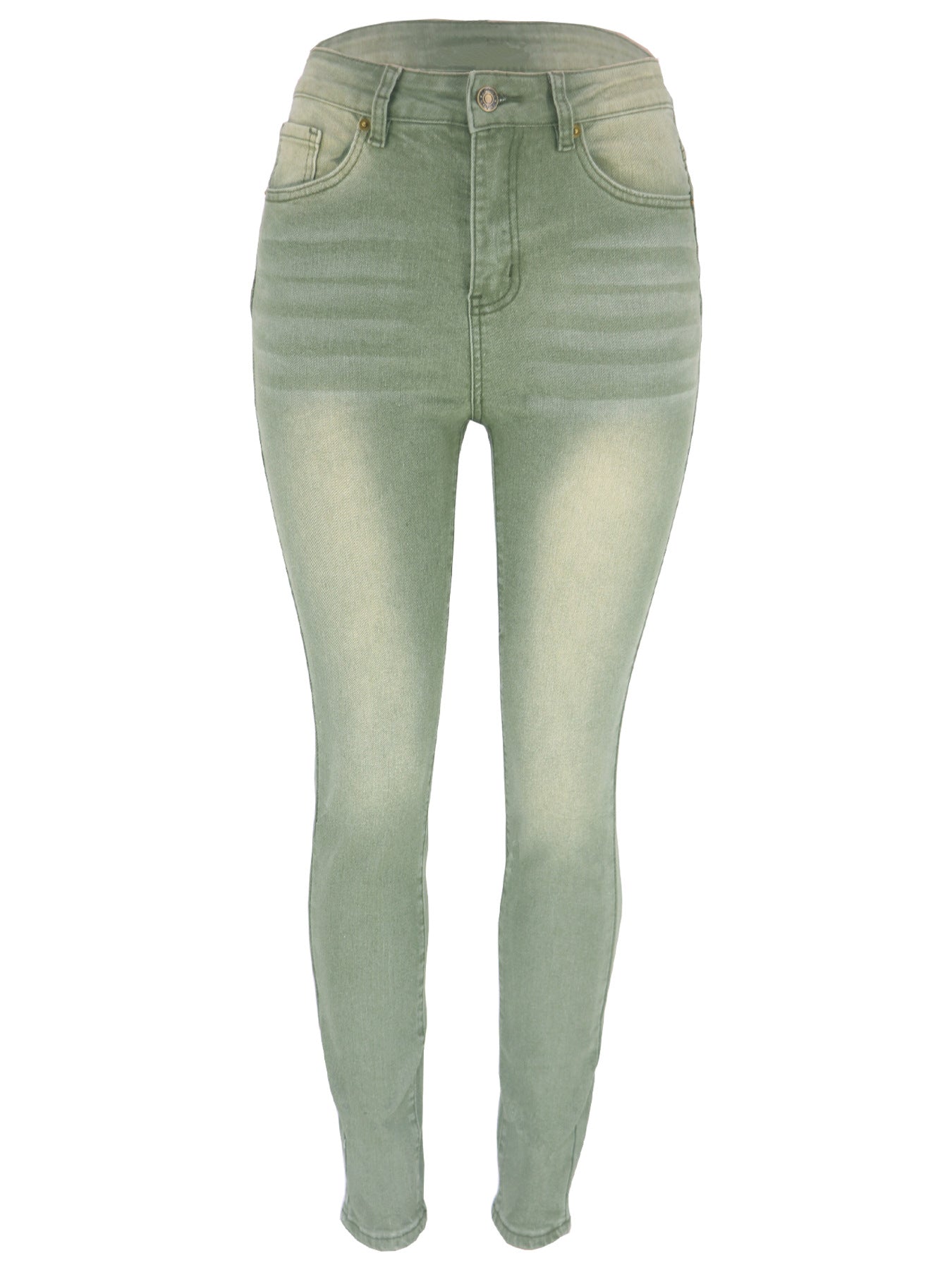 Women's Washed High Waist Denim Pants 14