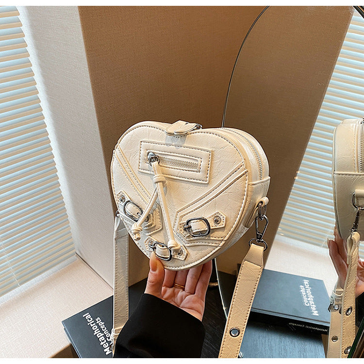 Fashion Heart Shape Bag Trendy Versatile Shoulder Bag 19