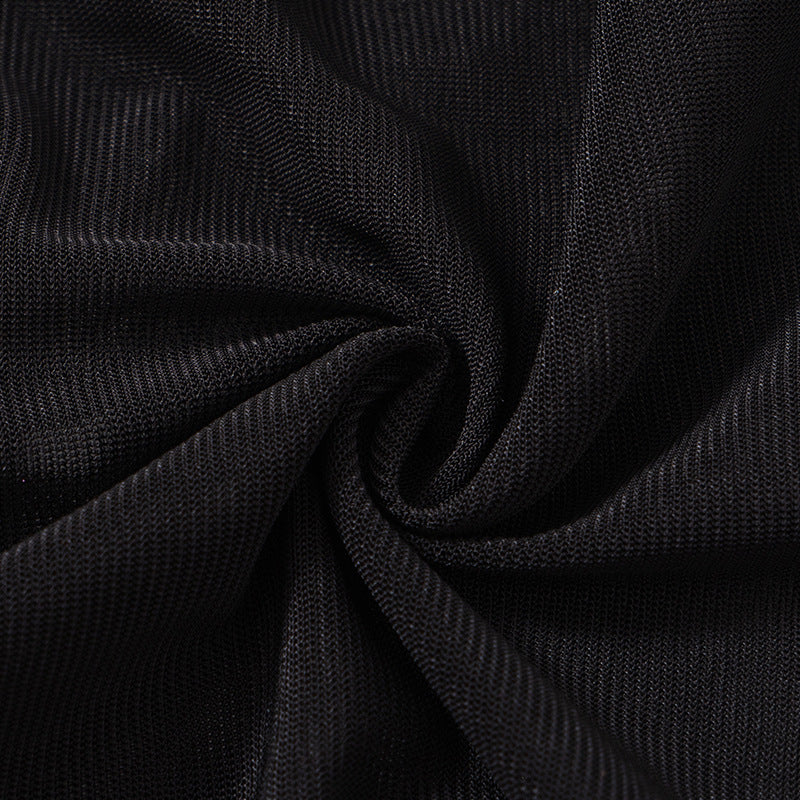 Women's Summer Solid Casual Mesh See-Through Straps Slim Maxi Dress 16