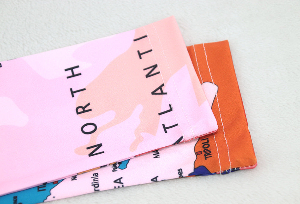 High Neck Long Sleeve Printed Long Dress Fashionable Women's Dress 26