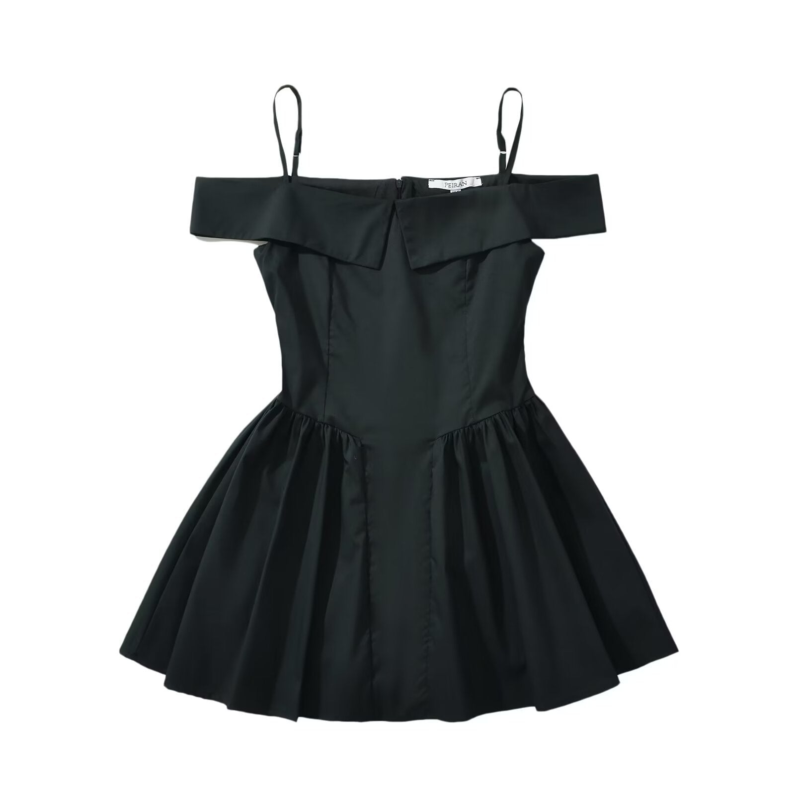 Winter Off Shoulder Slim Waist Solid Color Sexy Short Dress 23