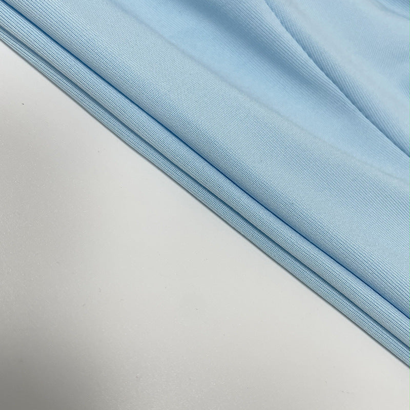 Summer Halter Neck Single-Button Ruffled Mini Dress 31