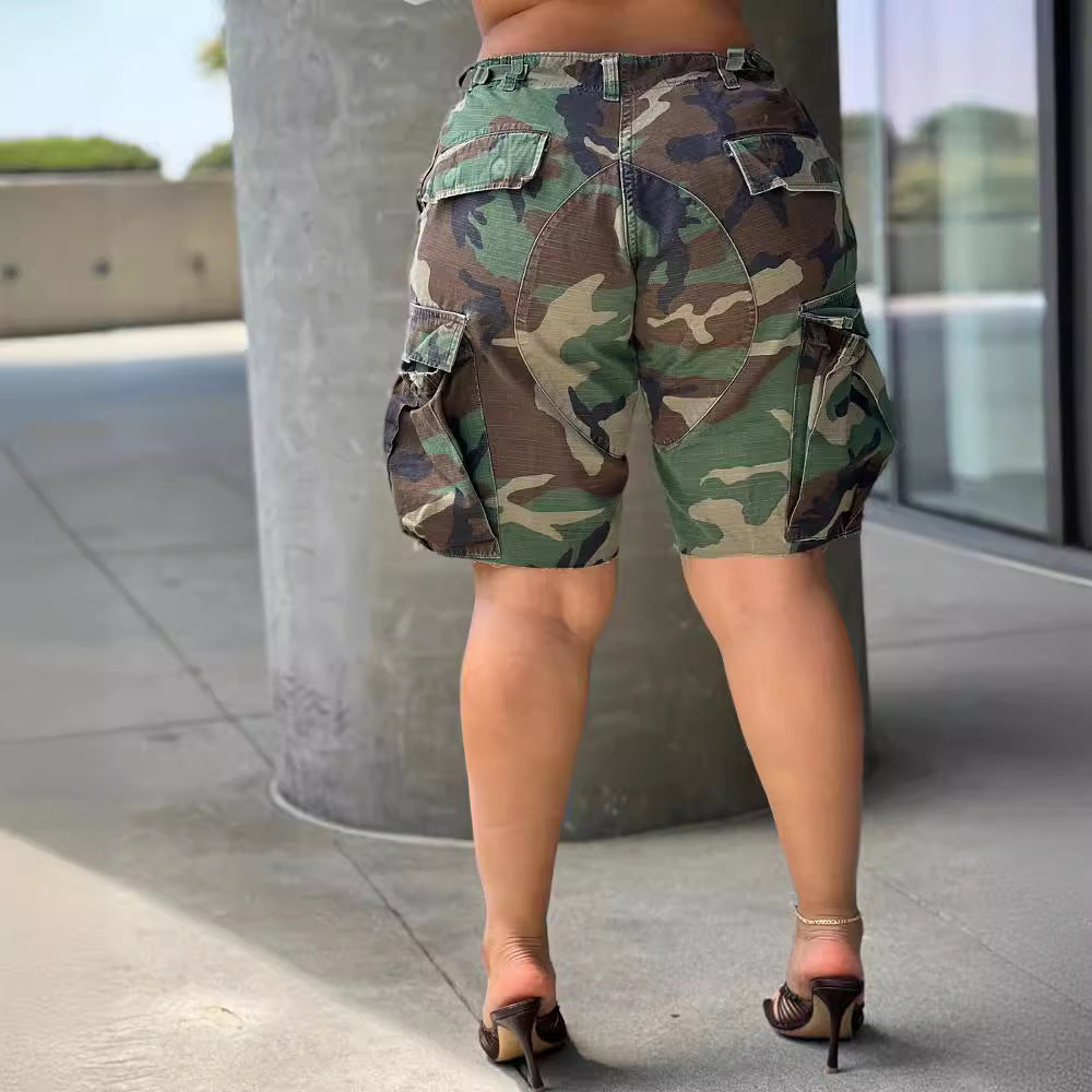 Summer Women's Loose Casual Camouflage Shorts