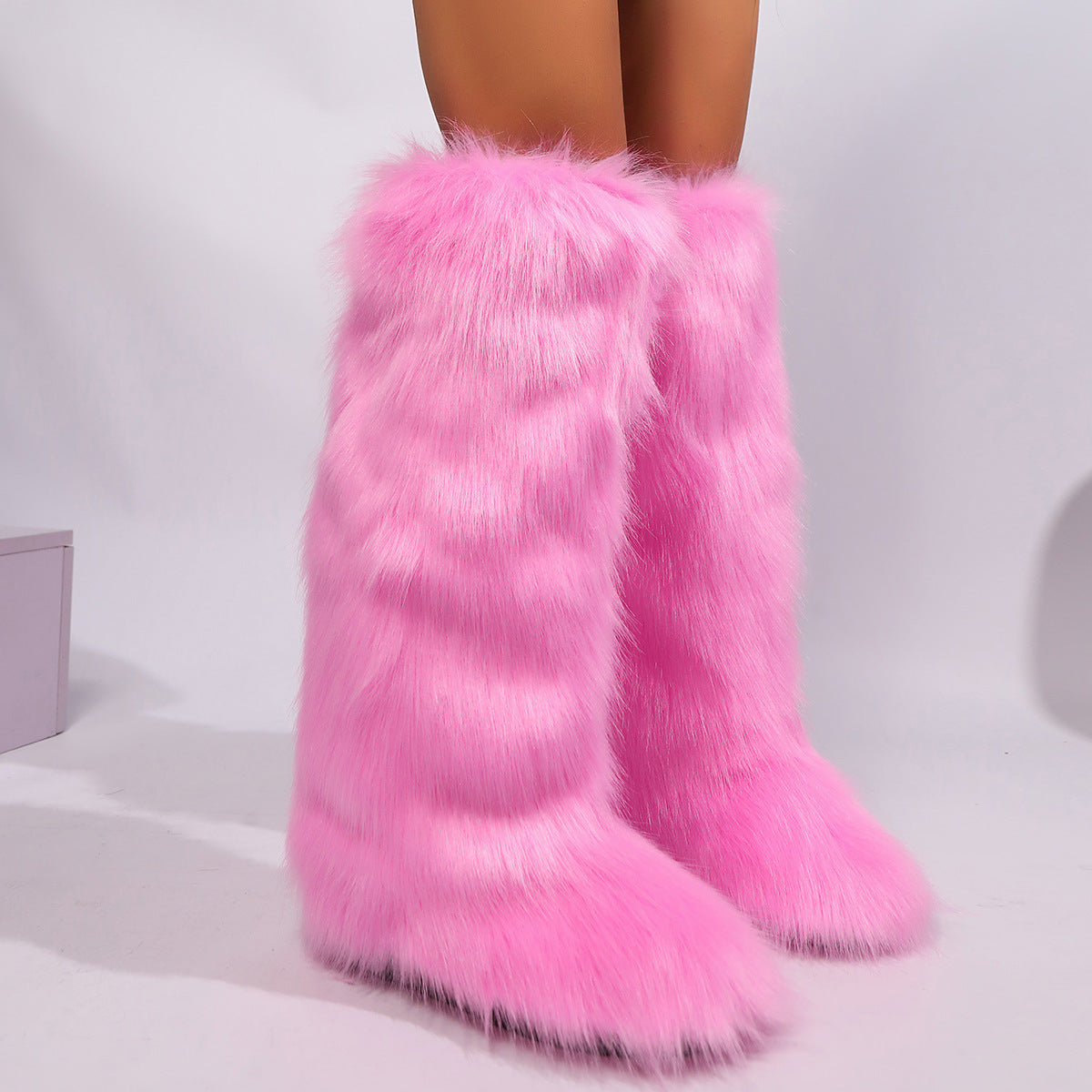 Women High-top Trendy Fur Warm Boots Snow Boots 7