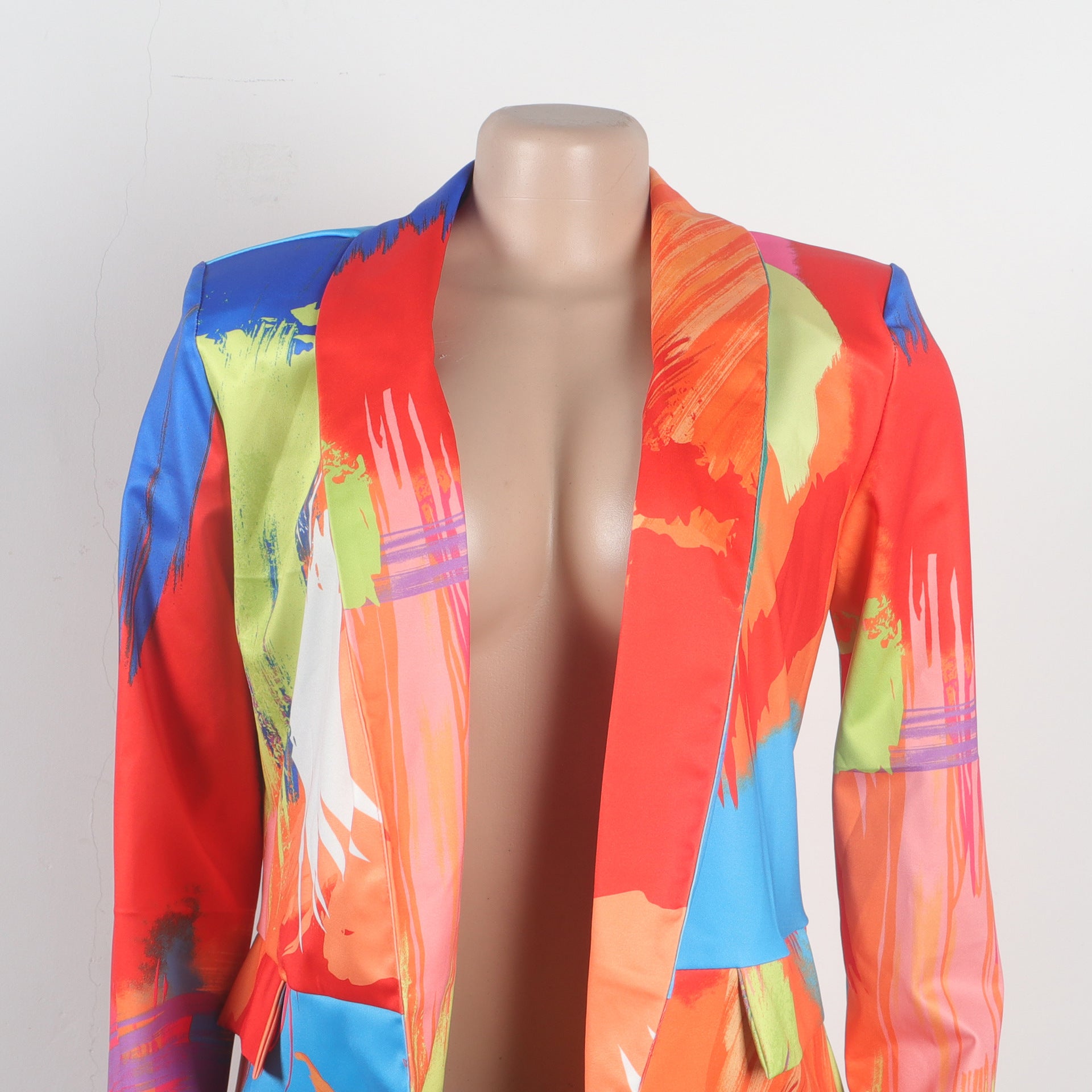 Casual Fashion Multi-Color Print Fashion Blazer Top 72