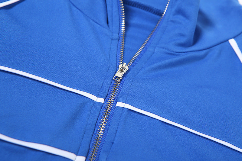 Women Summer Casual Style Long Sleeve Top and Shorts Two-piece Set 12