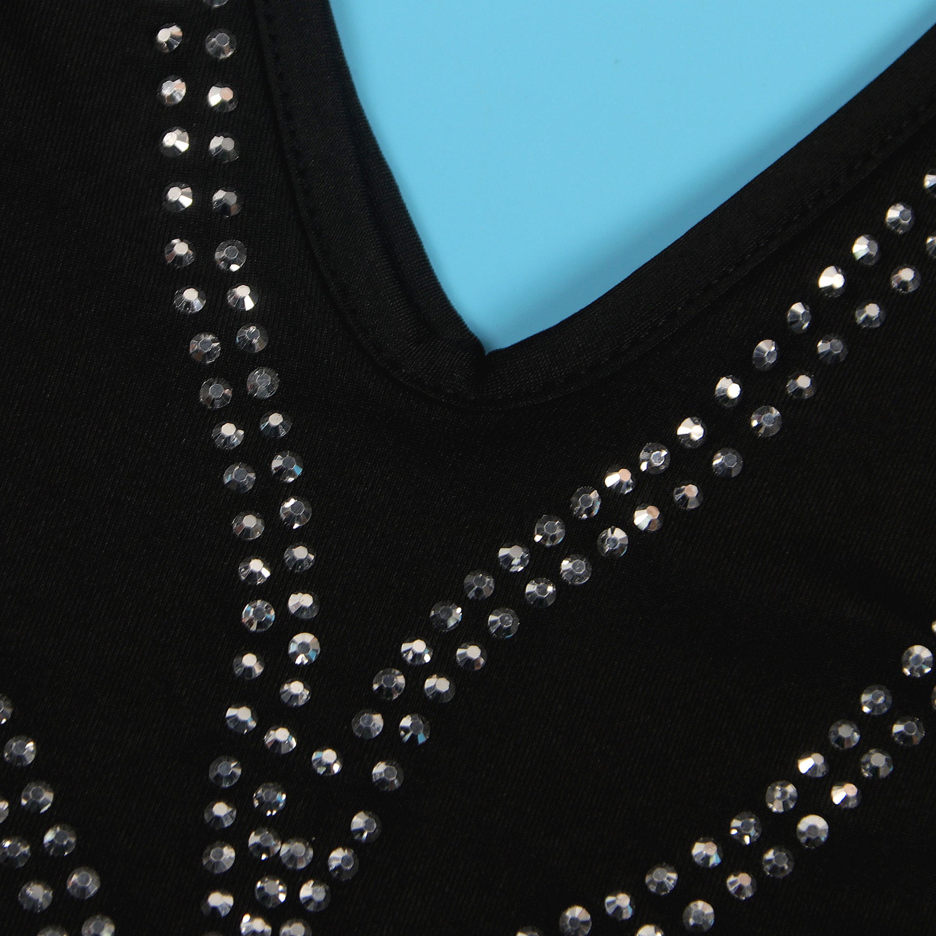 Women sexy beaded v-neck bodycon stretch dress 20