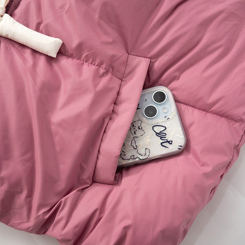 Women long sleeve contrast winter warm Padding Jacket 19