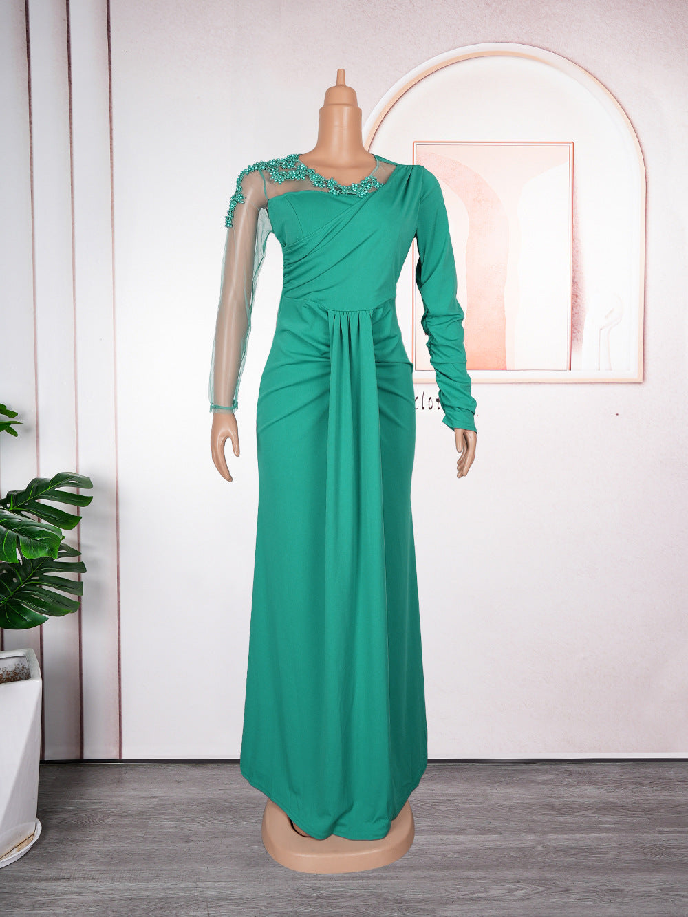 African Women Long Sleeve Formal Party Maxi Dress 18