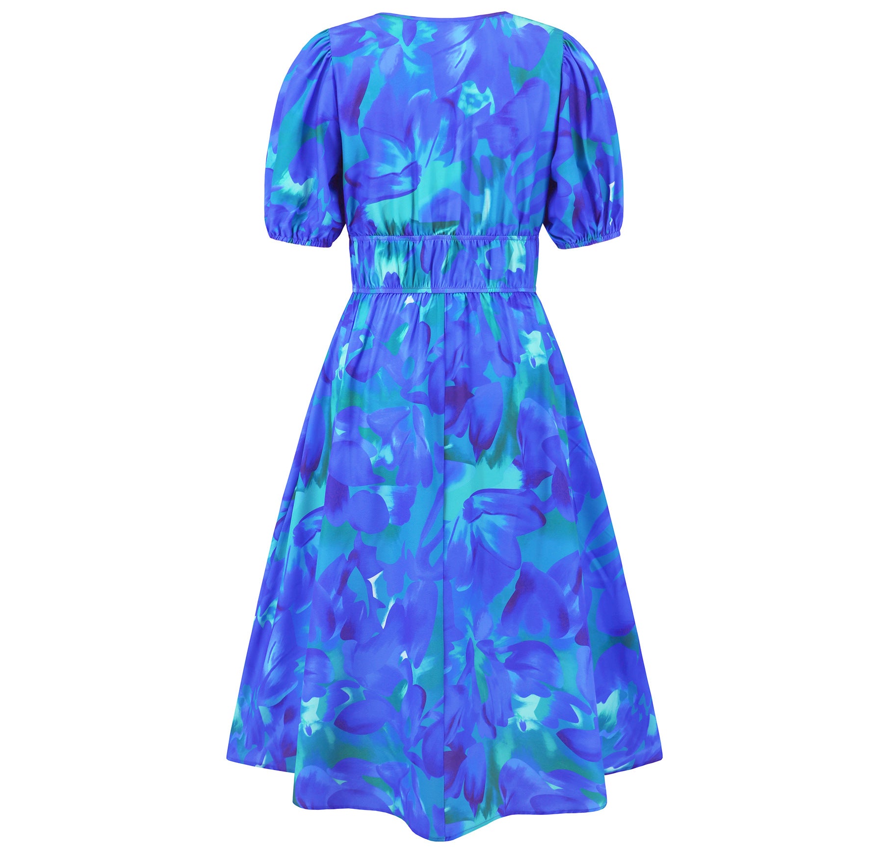 Summer Women's V-Neck Bohemian Print A-Line Dress 26