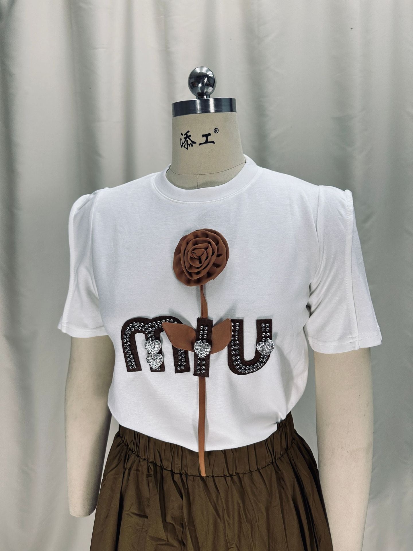 Women African Flower Rose Skirt 11