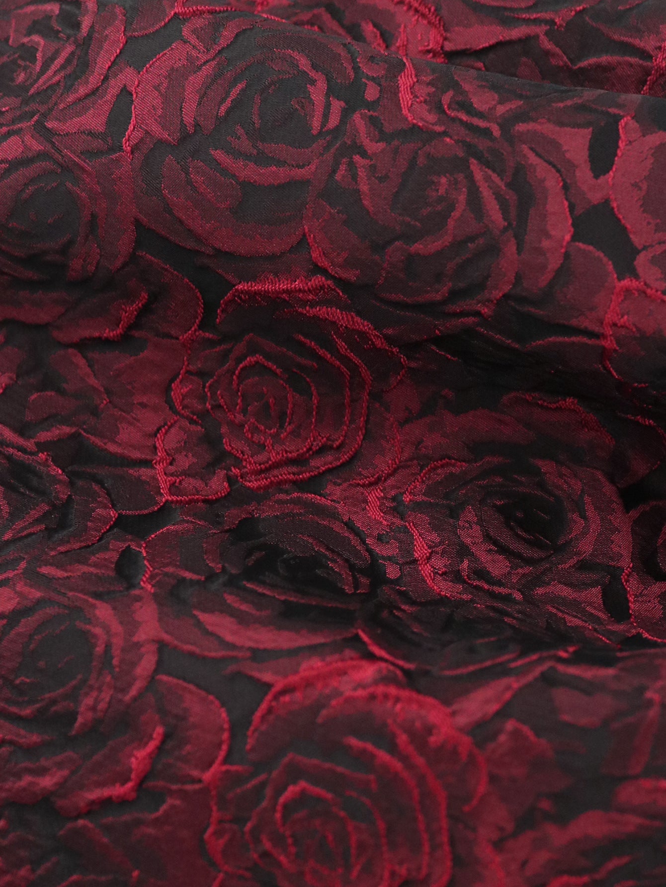 African Elegant Bow Off-Shoulder Rose Jacquard Patchwork Black Formal Party Dress 10