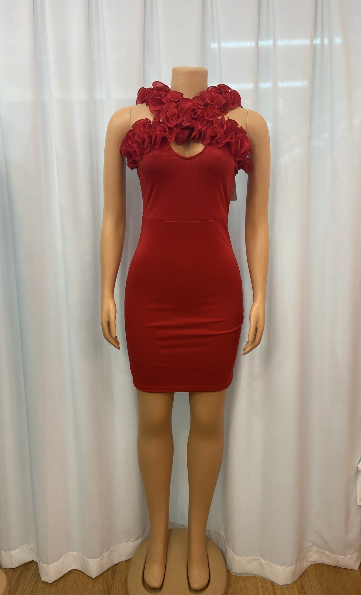 Women sexy hollow backless bodycon dress 9