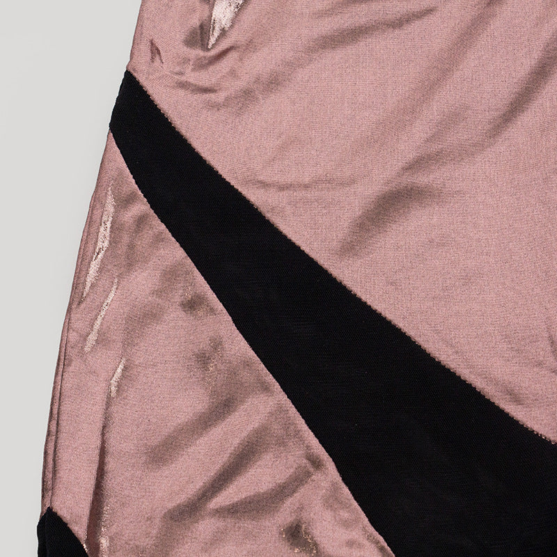 Spring Solid Color Long Sleeve Mesh Patchwork Sexy High Waist Women's Two Piece Pants Set 11