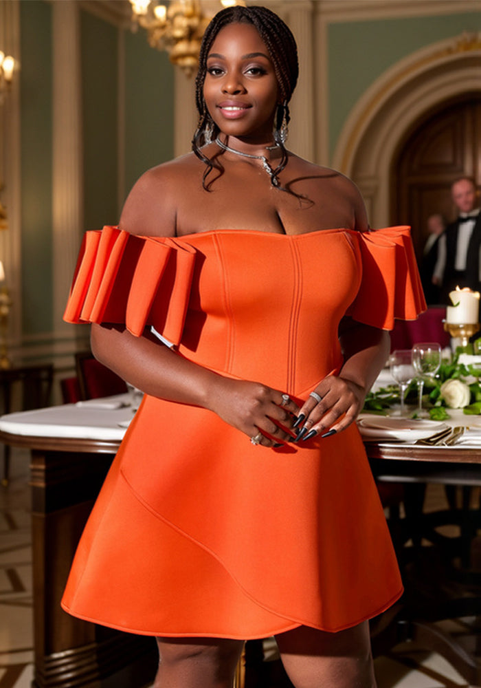 Africa Plus Size Sexy Strapless Low Back Party Dress