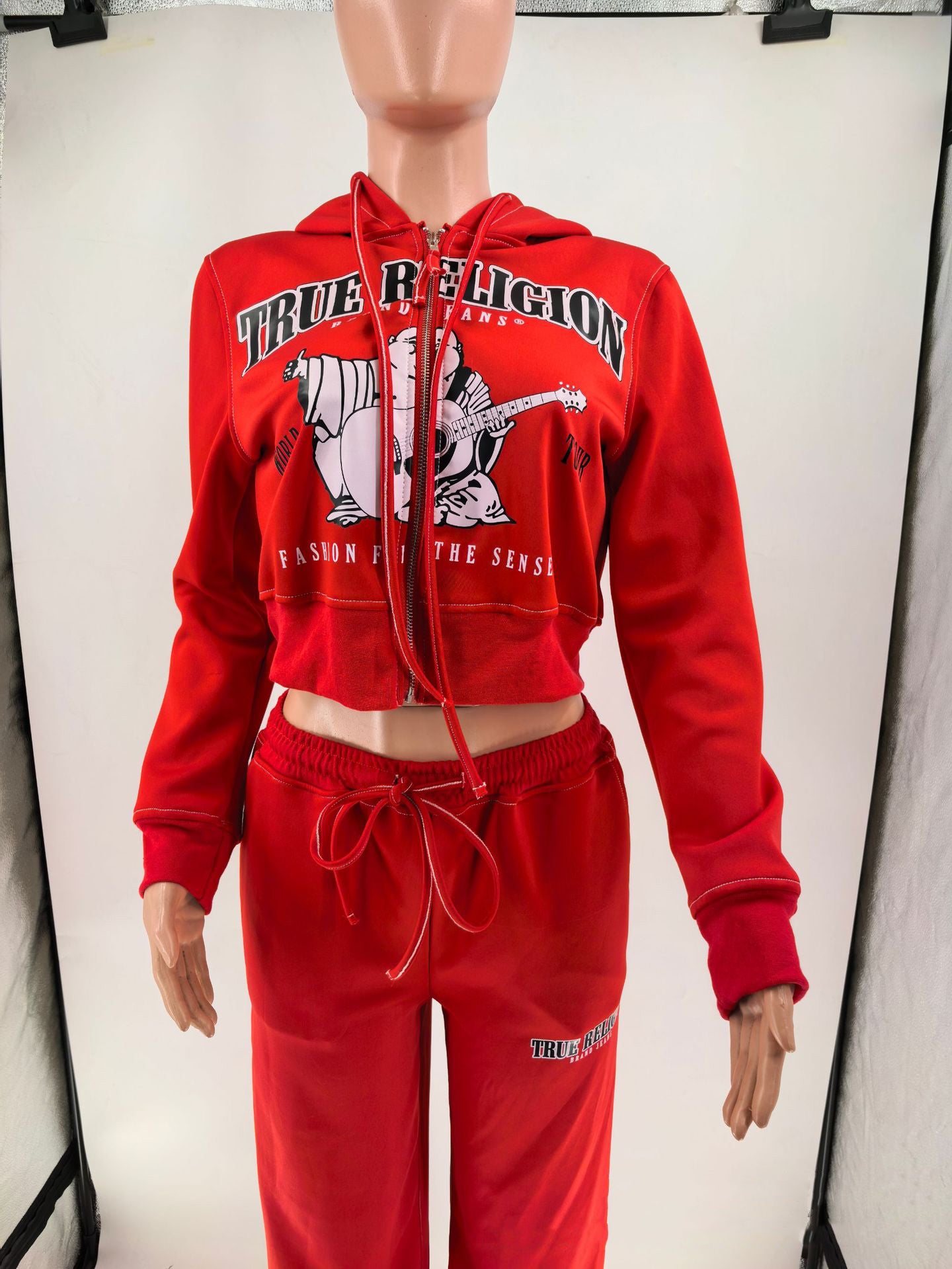 Women Casual Printed Long-Sleeved Athletic Hoodies and Pant Two-Piece Set 5