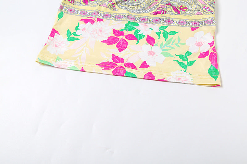 Women Summer Sexy Print Tank Top and Shorts Two Pieces 14