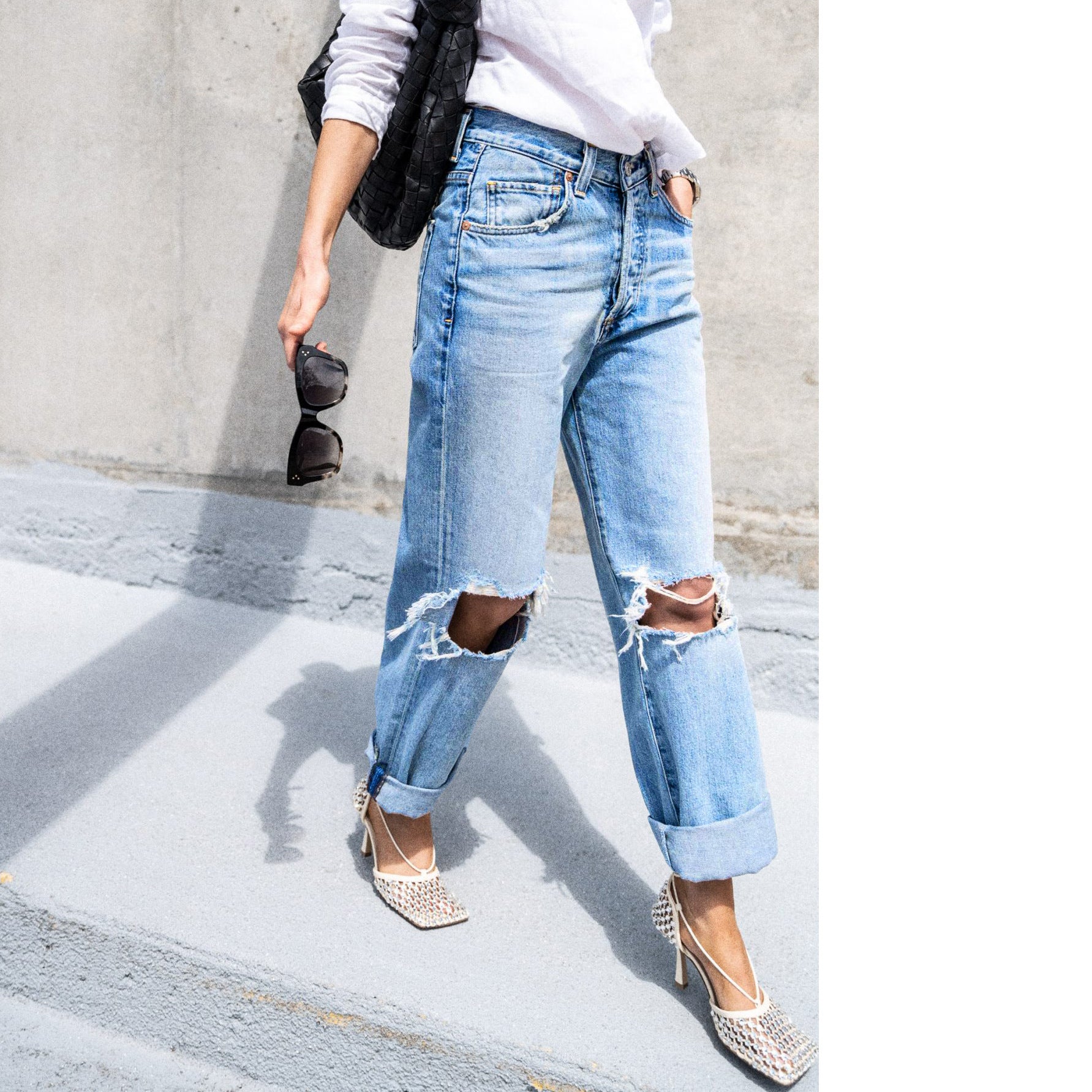 Women Ripped Casual Denim Pants