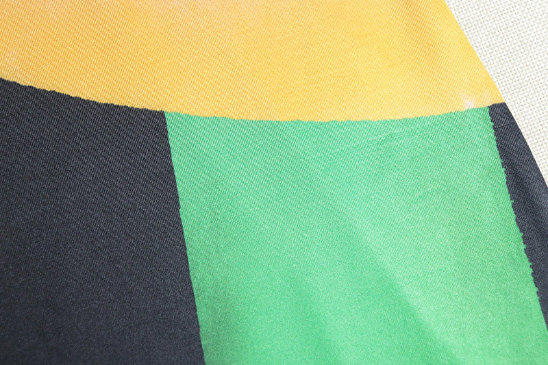 Women Colorblock Lace Off Shoulder Slash Shoulder Dress 14