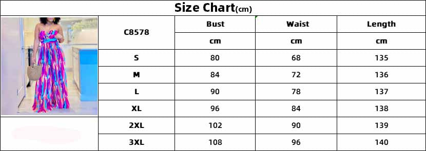 Women summer sexy printed chest-wrapped off-shoulder pleated wide-leg Jumpsuit 11