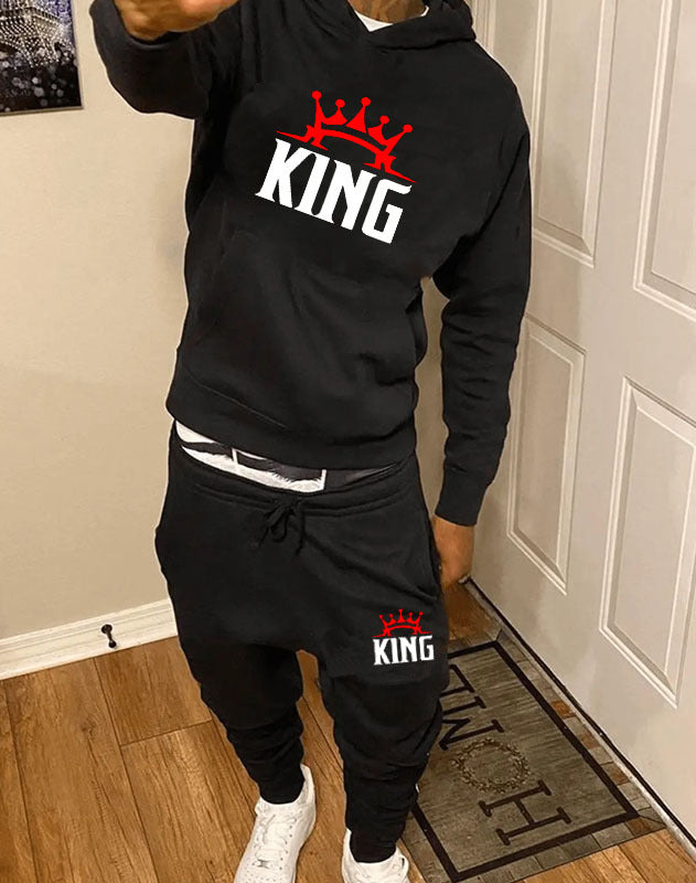 Autumn And Winter Men's Loose Printed Hoodies 3