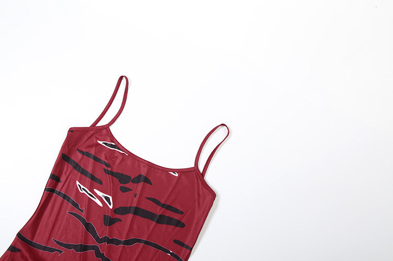 Women Fall Sexy Printed Backless Bodycon Dress 13